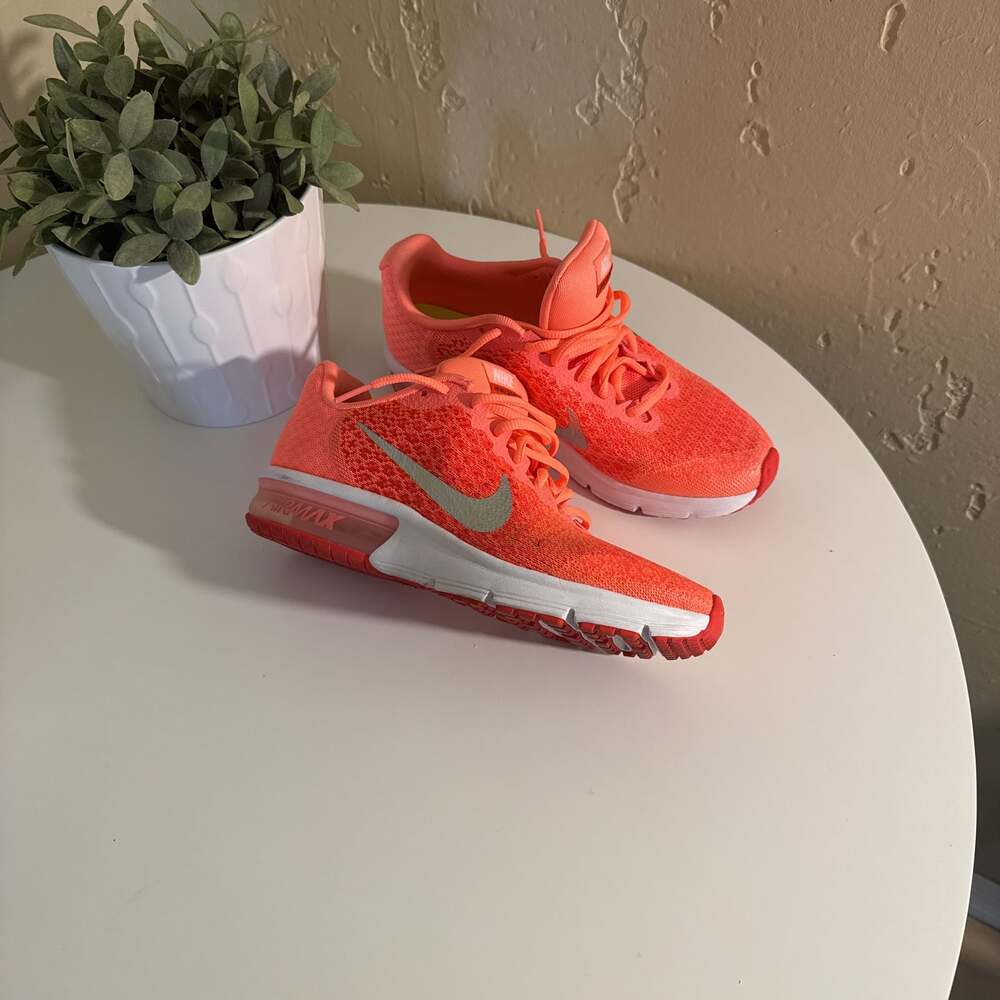 Nike Air Max Sequent 2 869994-600 Youth 6.5Y Crimson Running Shoes